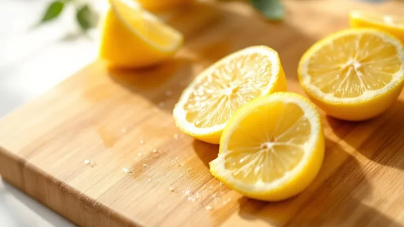 Nettoyez votre planche à découper avec du citron et éliminez les bactéries naturellement