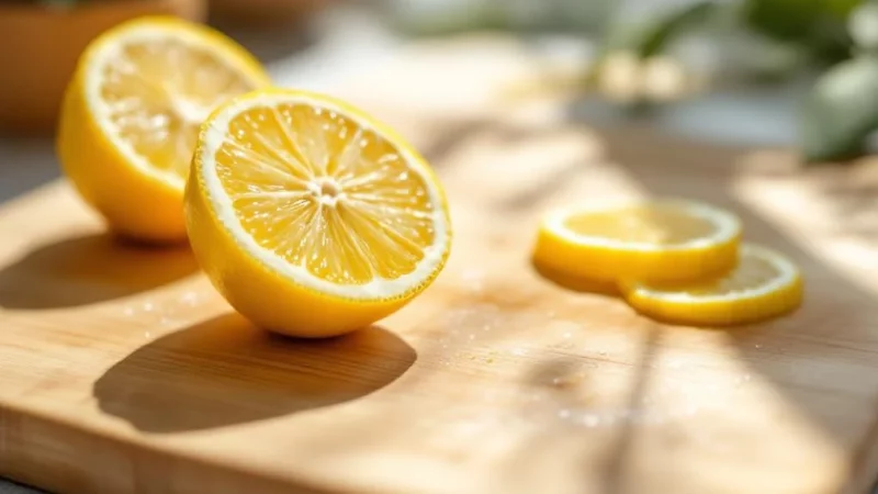 Désinfectez votre planche à découper avec du citron naturel et efficace