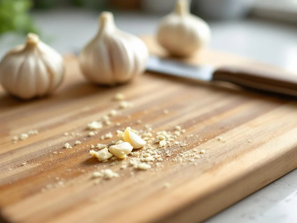 Pourquoi votre planche à découper sent l’ail et comment l’en débarrasser