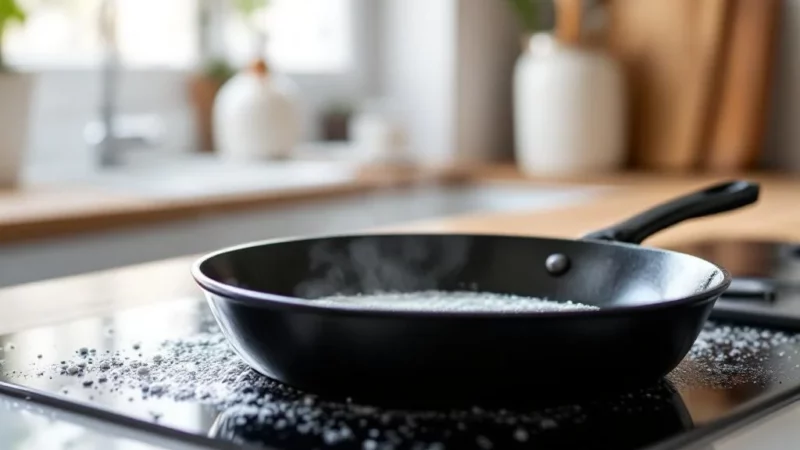 Adieu les taches noires : la solution miracle pour nettoyer votre poêle facilement