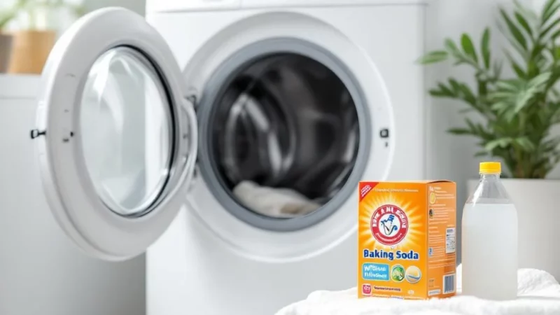 Astuce linge : comment le bicarbonate et le vinaigre transforment votre machine