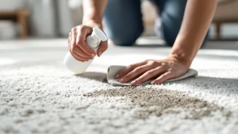 Comment éliminer facilement les taches rebelles sur votre tapis