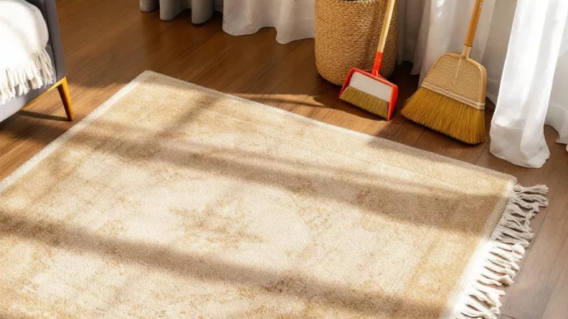 Comment j&rsquo;ai gardé mon tapis propre sans aspirateur et sans effort