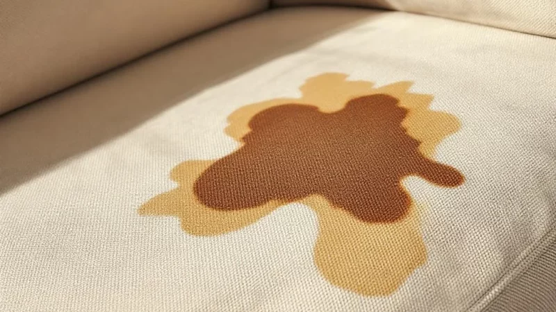 Comment éliminer facilement une tache de café sur un canapé beige