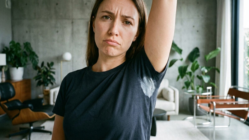 Mes t-shirts avaient tous ces traces blanches sous les bras : un seul produit que j’avais déjà dans mon placard a tout détaché