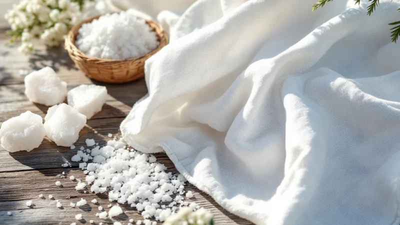 Blanchir ses draps naturellement avec des cristaux de soude
