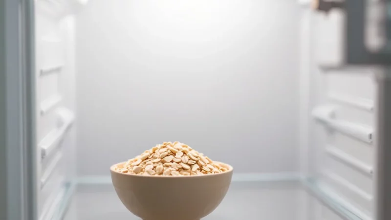 Désodorisez votre frigo avec des flocons d’avoine crus une astuce étonnante