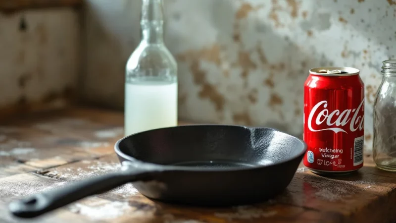 Poêle brûlée : le secret étonnant du vinaigre et Coca-Cola pour tout nettoyer