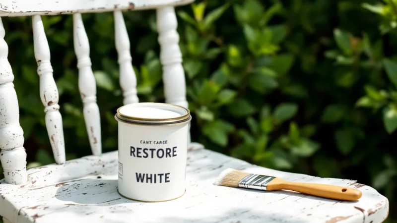 Redonnez leur blanc d&rsquo;origine à vos chaises de jardin avec cette astuce économique