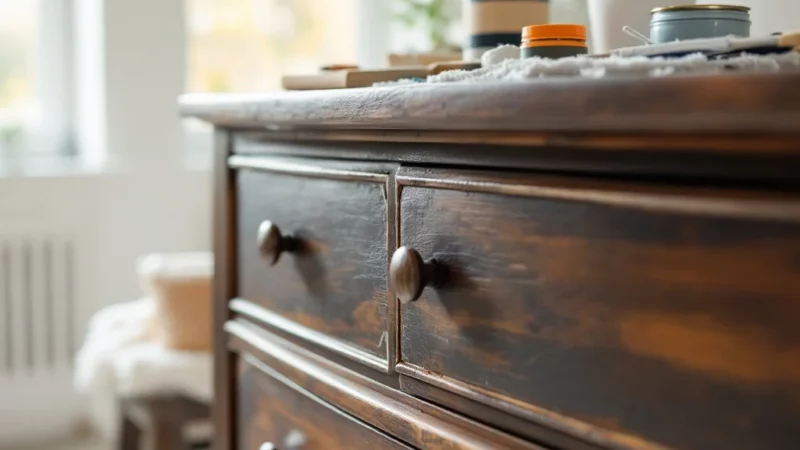 Transformez une vieille commode en meuble tendance en 2 astuces simples