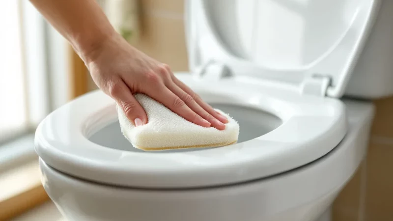 Comment blanchir facilement un abattant WC jauni avec une éponge magique