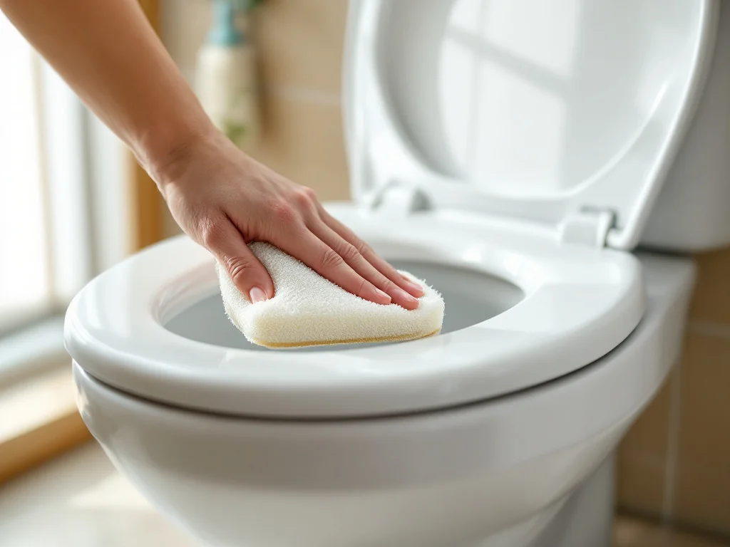 Comment blanchir facilement un abattant WC jauni avec une éponge magique