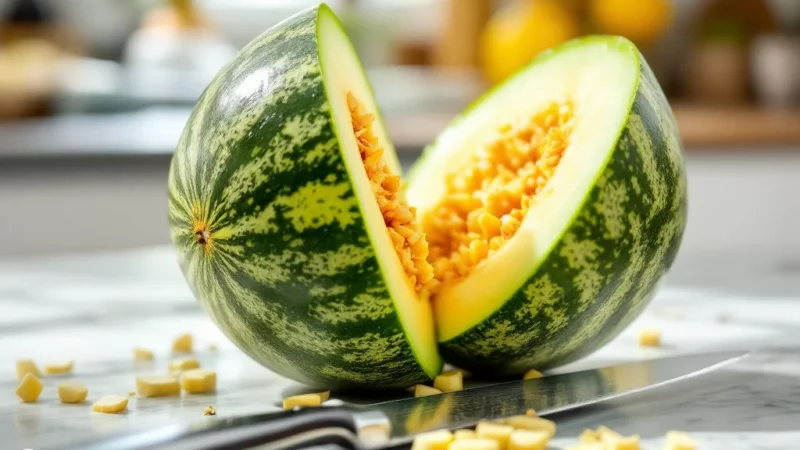 Découvrez l&rsquo;astuce pour couper votre melon comme un pro