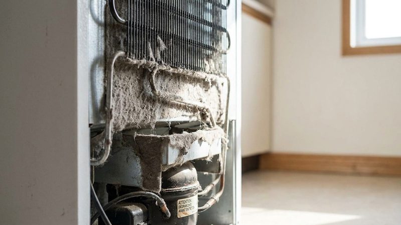 Je passais l’aspirateur derrière mon réfrigérateur une fois par an en pensant que c’était suffisant : le jour où le réparateur a tiré l’appareil du mur, j’ai compris ce que je payais depuis des années