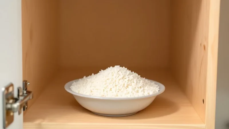 Absorber l&rsquo;humidité des placards avec du riz cru: l&rsquo;astuce simple