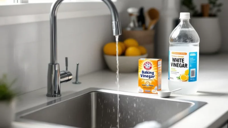 Bicarbonate et vinaigre dans l’évier: efficacité réelle ou simple illusion