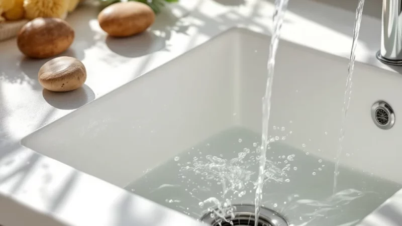Évier bouché : la solution naturelle aux cristaux de soude qui fonctionne