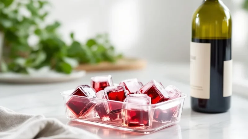 Gaspillage zéro : congelez le reste de vin en glaçons pour vos sauces