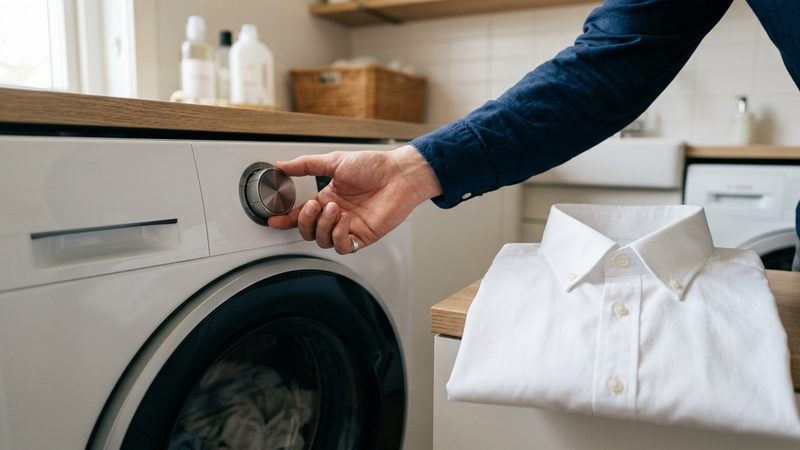 Un teinturier ne lance jamais ses chemises sur le programme coton : ce qu’il choisit à la place préserve le col, les coutures et les boutons pendant des années